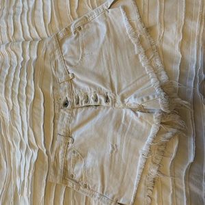 White denim shorts